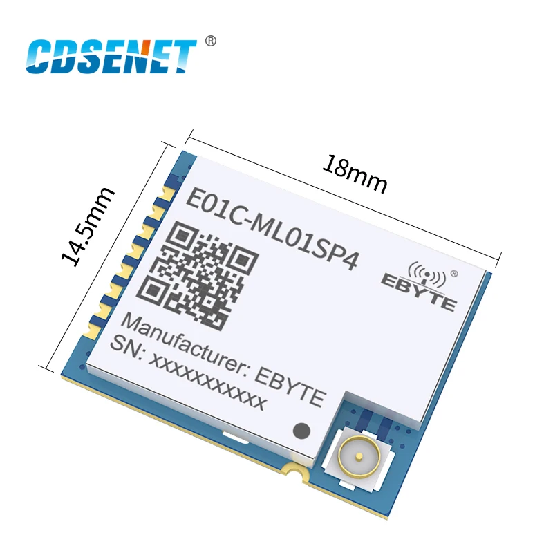 10pcs/lot  2.4GHz 20dBm Wireless Cost-effective RF Module Compatible with NRF24L001+ SPI Interface IPEX Antenna E01C-ML01SP4