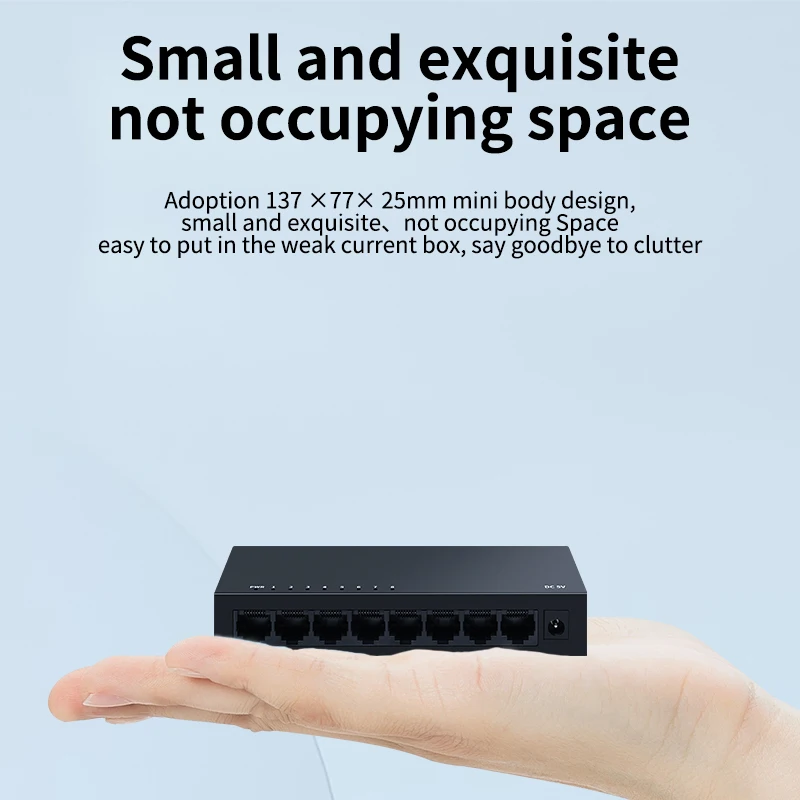 HORACO 8 Порт Gigabit Интеллектуальный коммутатор Ethernet концентратор Интернет RJ45 LAN 1000