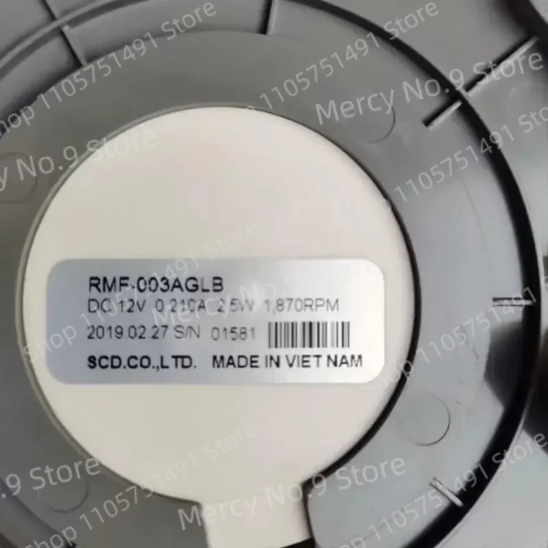 Фото Вентилятор охлаждения для холодильника RMF-003AGLB, DC12V 0.21A 2.5W 1870RPM, запасная часть для вентиляционного двигателя холодильника/морозильника №1