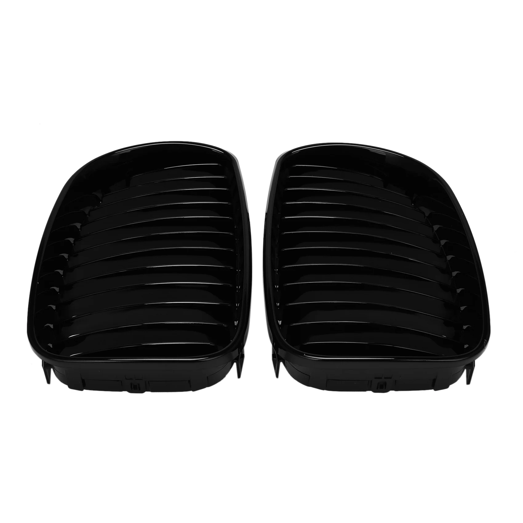 

for BMW 1 SERIES E81 E82 E87 E88 2D 4D 2007 2008 2009 2010 2011 Pair ABS Side Gloss Black Front Kidney Grilles