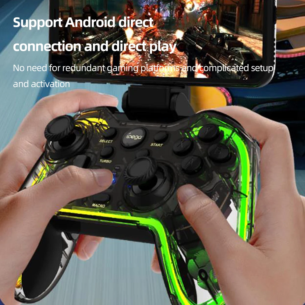 

Wireless Game Controller Shock Bluetooth-Compatible Game Gamepad Support Turbo for Android iOS Phone/Tablet / PS3/N.S Host/PC