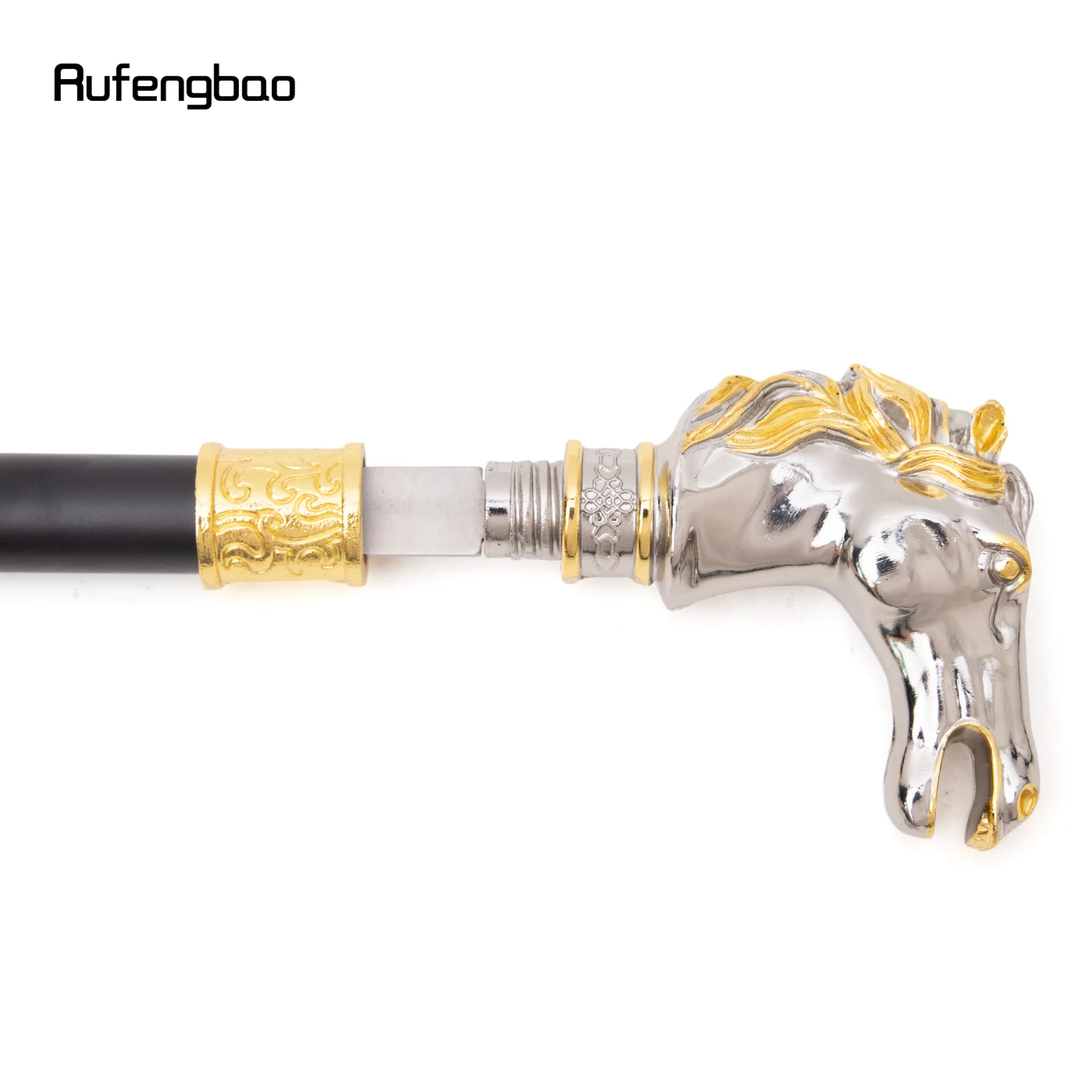 Золотисто-белая трость с щетиной для гонок и лошади со скрытой пластиной модная