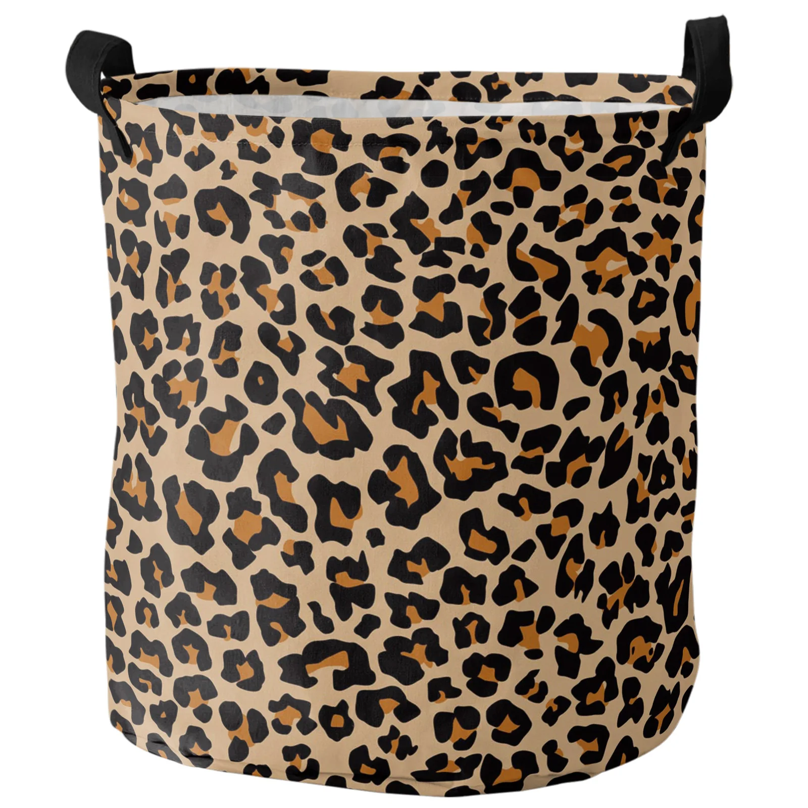 

Leopard Print Cheetah Art Dirty Laundry Basket Foldable Waterproof Home Organizer Basket Clothing Children Toy Storage Basket