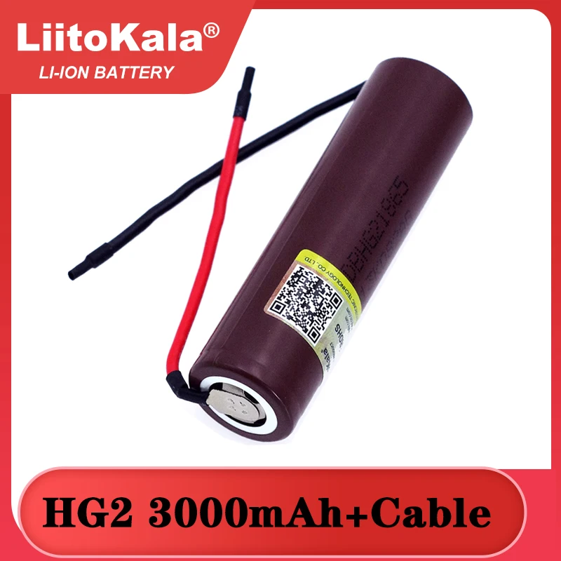 Аккумулятор Liitokala HG2 18650 3000 мА ч 3 6 В разряд 20 А | Электроника
