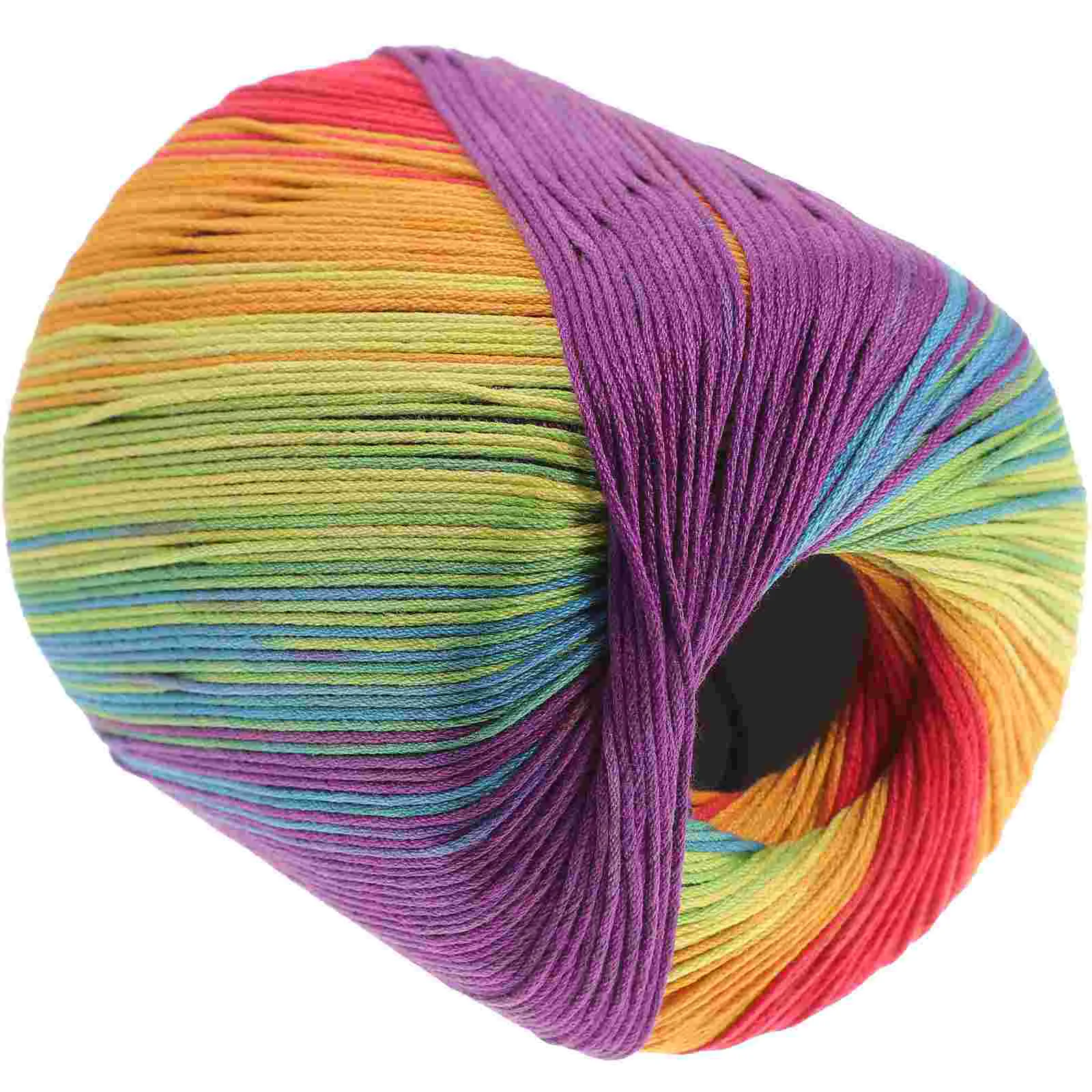 

Yarn Cotton Crochet Knitting Thread Hand Soft Gradient Skeins Line Material Weaving Acrylic Wool Rope Rainbow Dyed Chunky