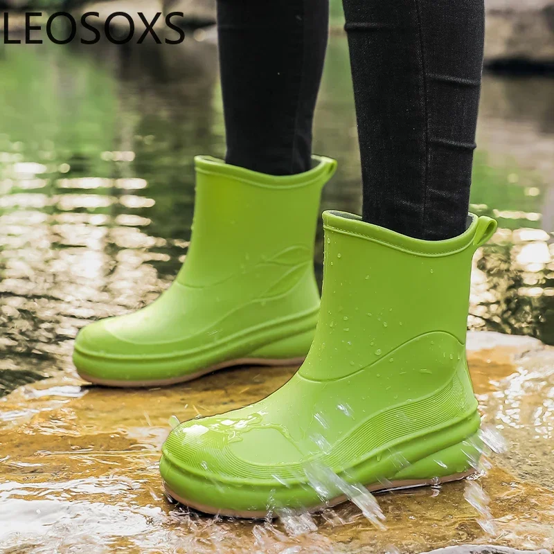 Мужские резиновые ботинки с низким верхом противоскользящая кухонная обувь