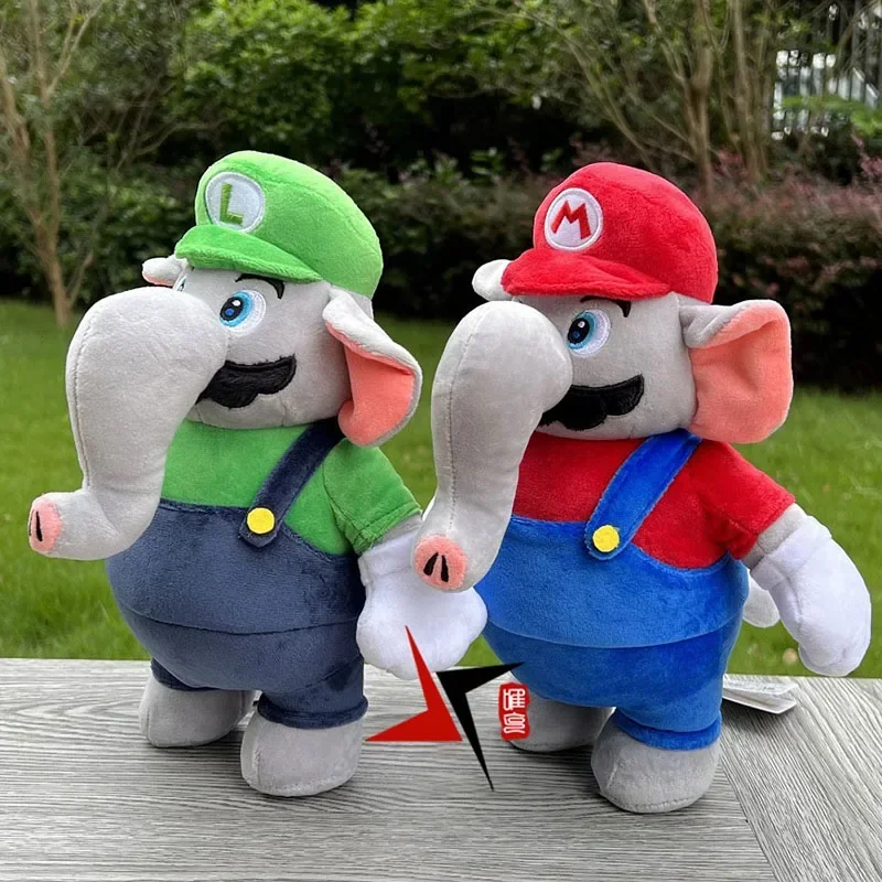 

Super Mario Wonder Anime Figure 28cm Plush Elephant Luigi Mario Figurine Plush Kawaii Cute Soft Plush Toy For Kids Birthday Gift