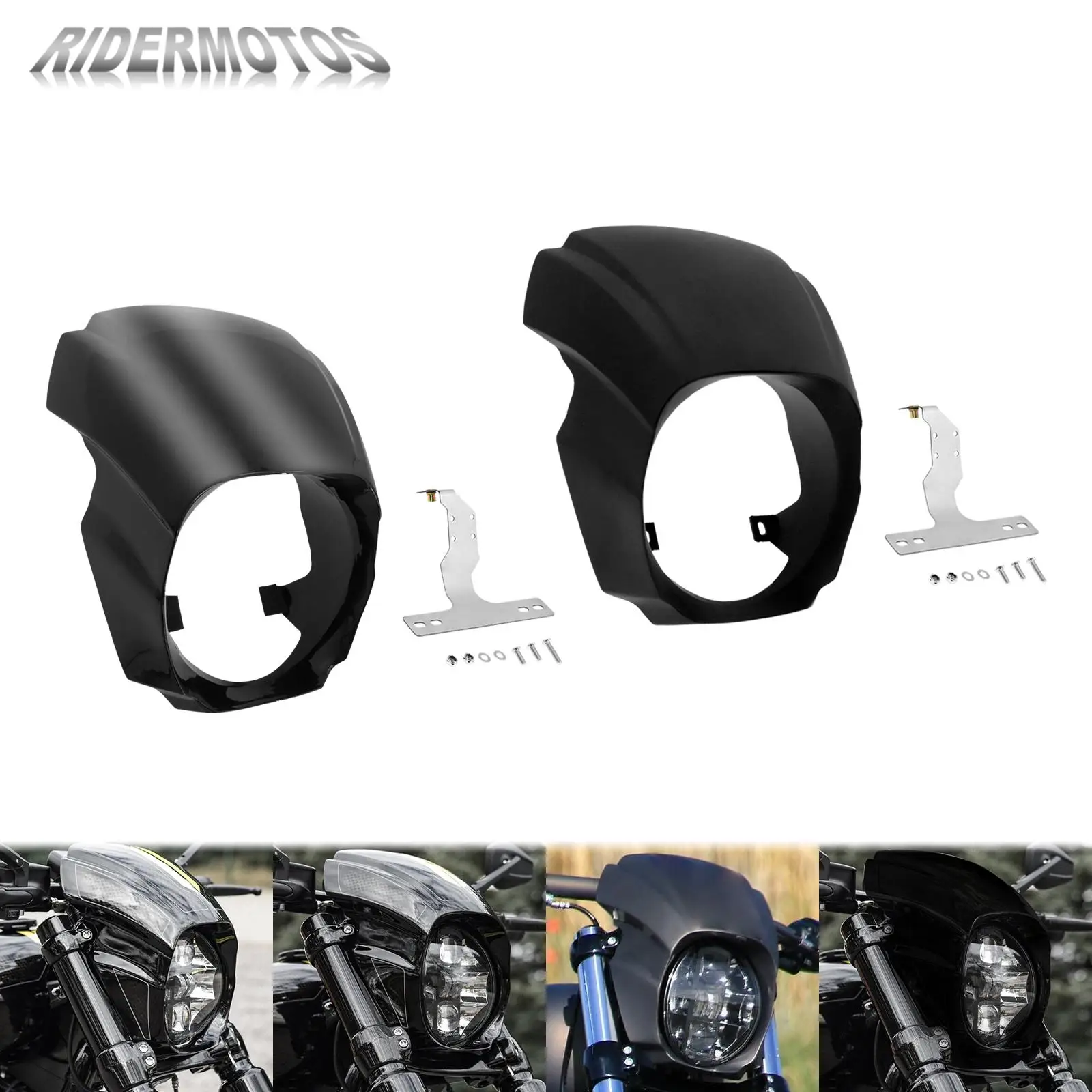 

Мотоциклетный глянцевый черная/матовая Черная передняя фара Faring для Harley Softail breaker FXBR FXBRS 2018-2022