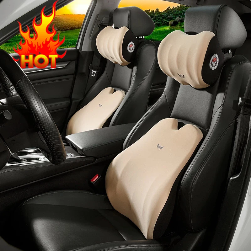 Воздухопроницаемая Автомобильная подушка для шеи 3D на подголовник в автомобиле