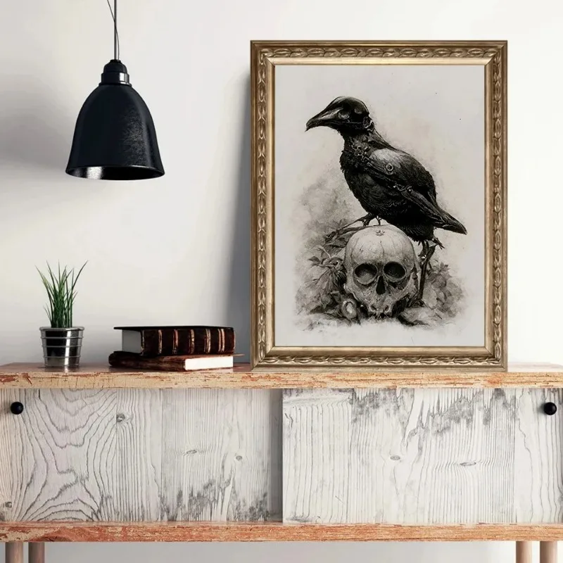 Черная Фантазийная Ритуальная Маска Оленя Темная Ворона Сердце Луна Случайный