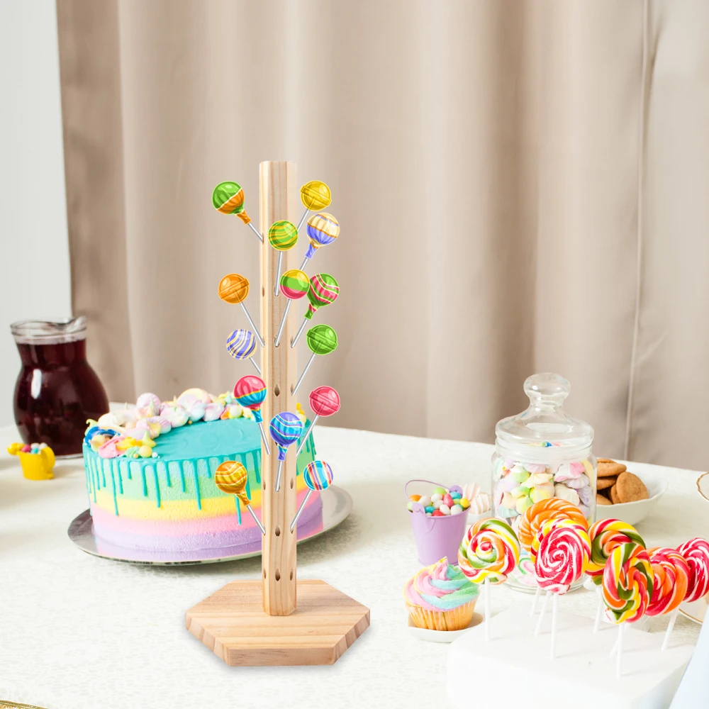 1 комплект деревянный держатель для леденцов с деревянной основой украшение