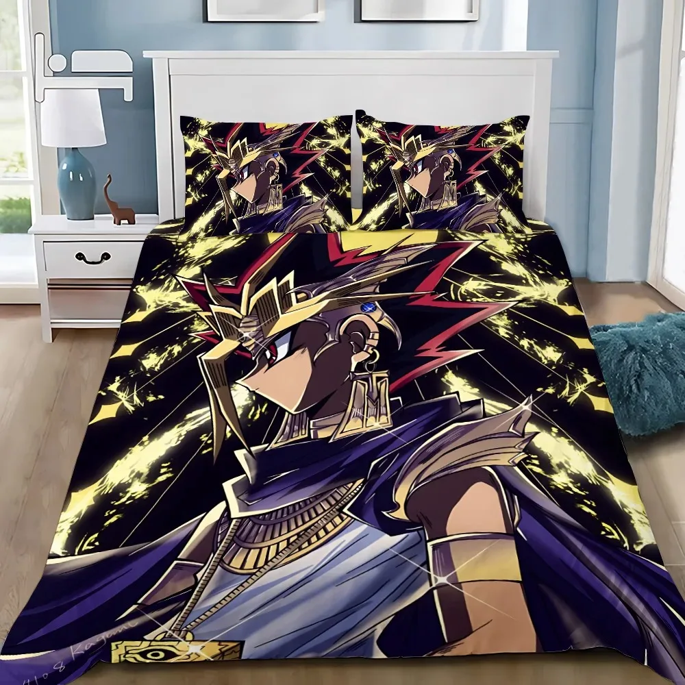 Комплект постельного белья с аниме-принтом Yu-Gi-Oh! Фараон Атем, пододеяльник, наволочка, для взрослых, мальчиков и девочек, для спальни, подарок для детей, односпальный, двуспальный, большой размер (art.: 3920d4f40ba71) - 3920d4f40ba71