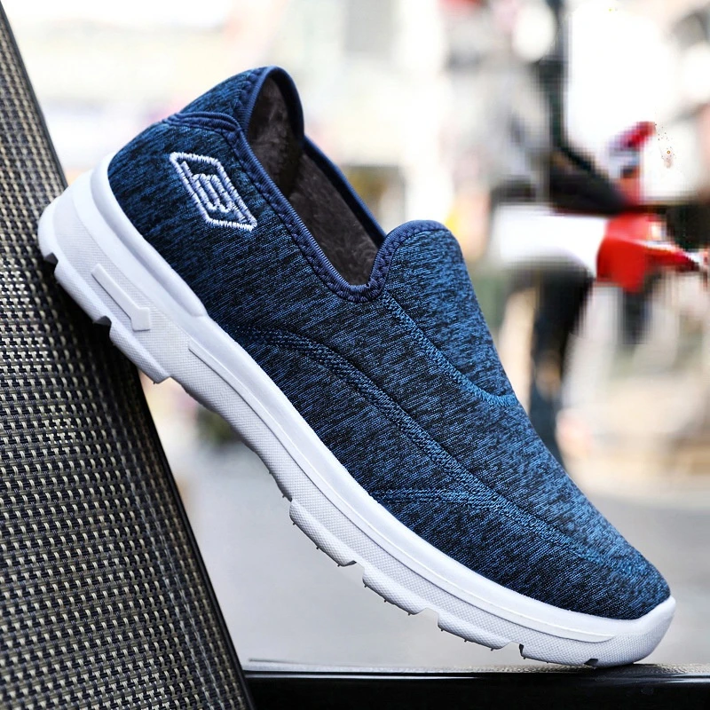 

Мужские повседневные туфли, лоферы, кроссовки для улицы, дышащая обувь из флока, удобные слипоны для прогулок