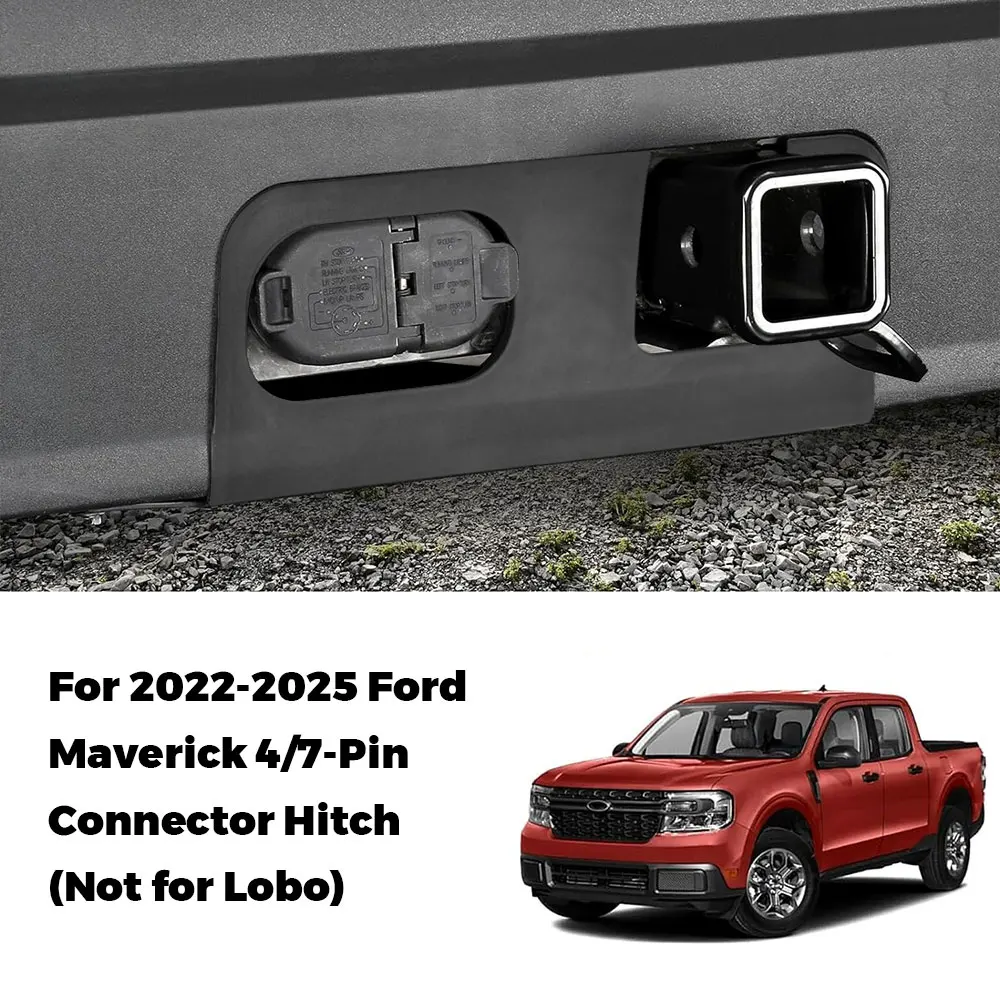 Фото Накладка на задний бампер, черный пластик для Ford Maverick 2022 2023 2024 2025, 4/7-контактный разъем №2