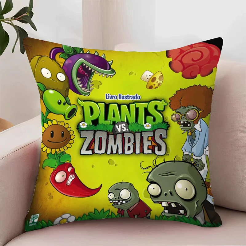 Декоративная наволочка 40x40 P-Plants Vs. Zombies Game 45x45 чехлы для подушек декоративные