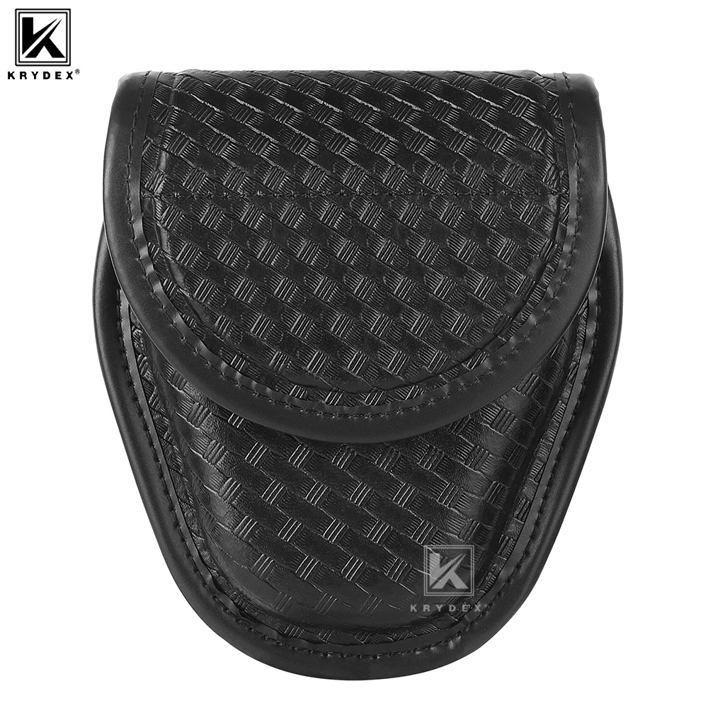 Фото Тактический чехол для наручников KRYDEX с плетеным узором, одинарный, скрытый, на кнопке, для правоохранительных органов и охранников. №1