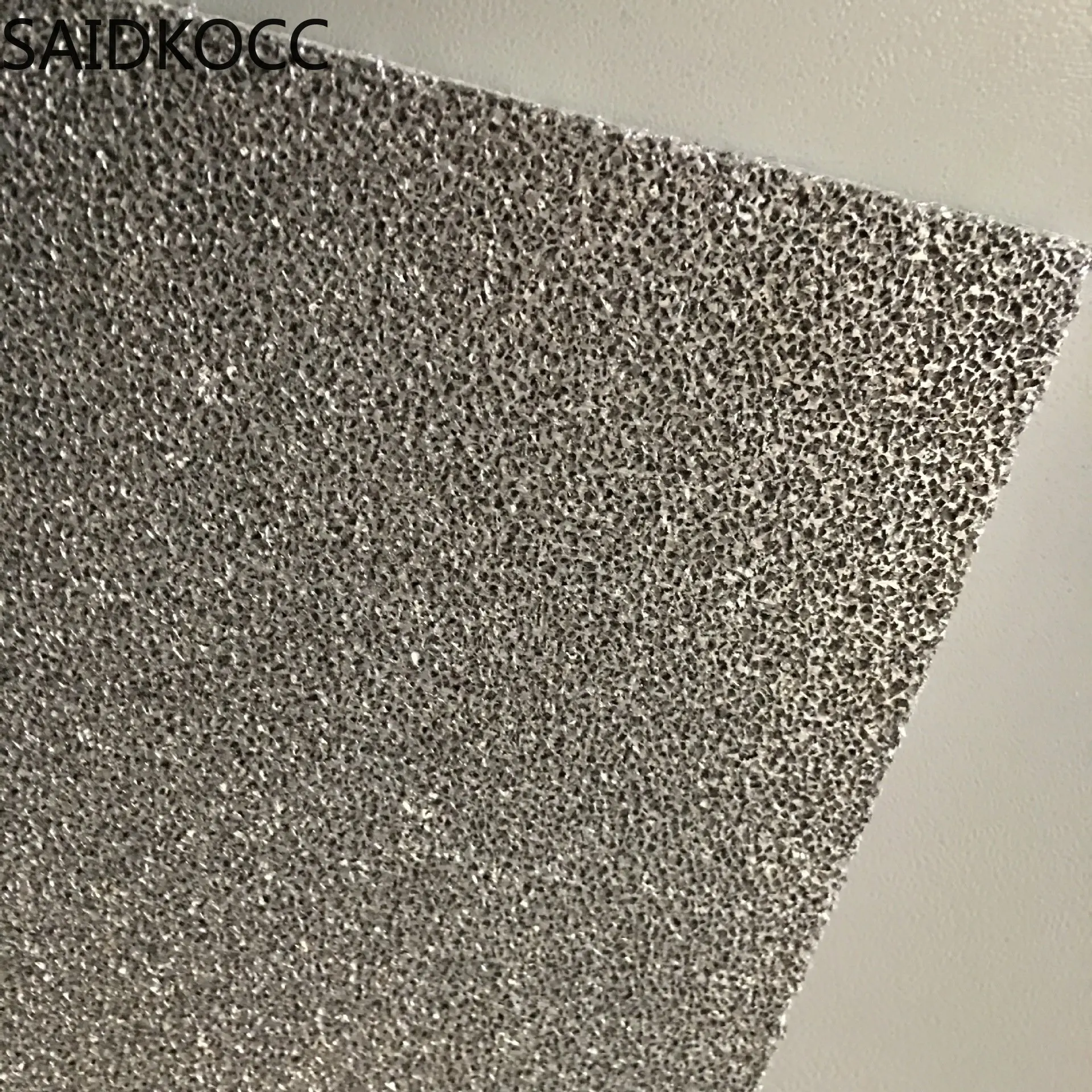 SAIDKOCC Wholesale Open Cell Customizable Size Thickness Aluminum Al Foam Sheet Panels Sound Insulation Material