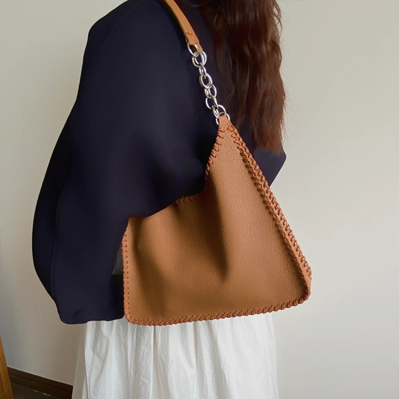 

Винтажные женские деловые сумки на плечо, клатч из искусственной кожи, модные дамские сумочки на подмышек, однотонные женские тоуты