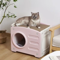 pet nest bed tree mounting jumping platform cat scratching board claw scraper cat bed cardboard furniture pet products cama gato