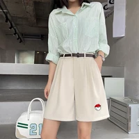 women golf sports loose wide leg pants 2022 summer breathable thin casual straight leg five point high quality ladies golf wear