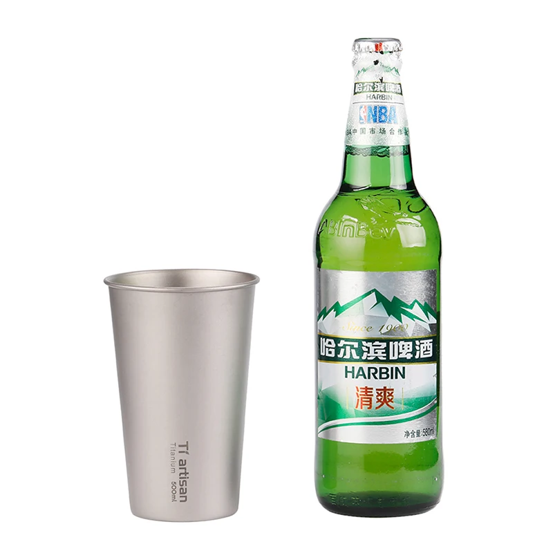 Титановая пивная кружка Tiartisan для чая вина молока кофе на одной стенке