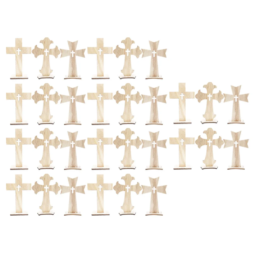 

Cross Wooden Wood Catholic Table Signs Christmas Standing Ornaments Sign Crafts Baptism Ornament Decorations Wall Crosses Blank