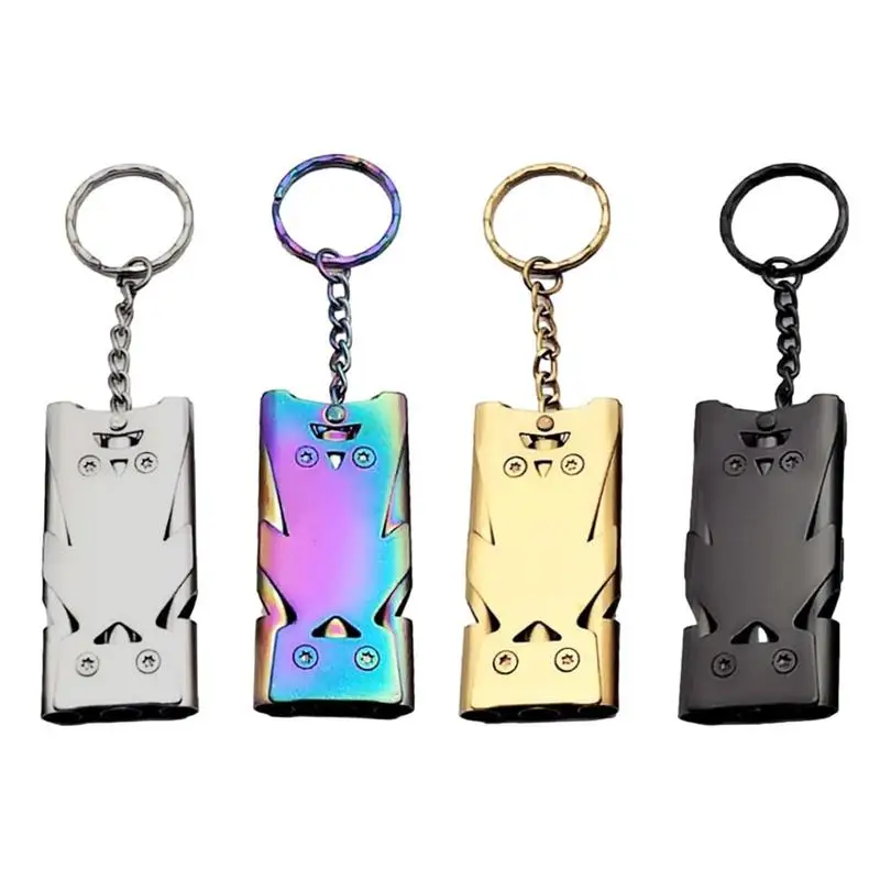 

120 db Double Pipe Whistle Pendant Keychain High Decibel Outdoor Survival Emergency Whistle Camping Tool Multifunction Whistle