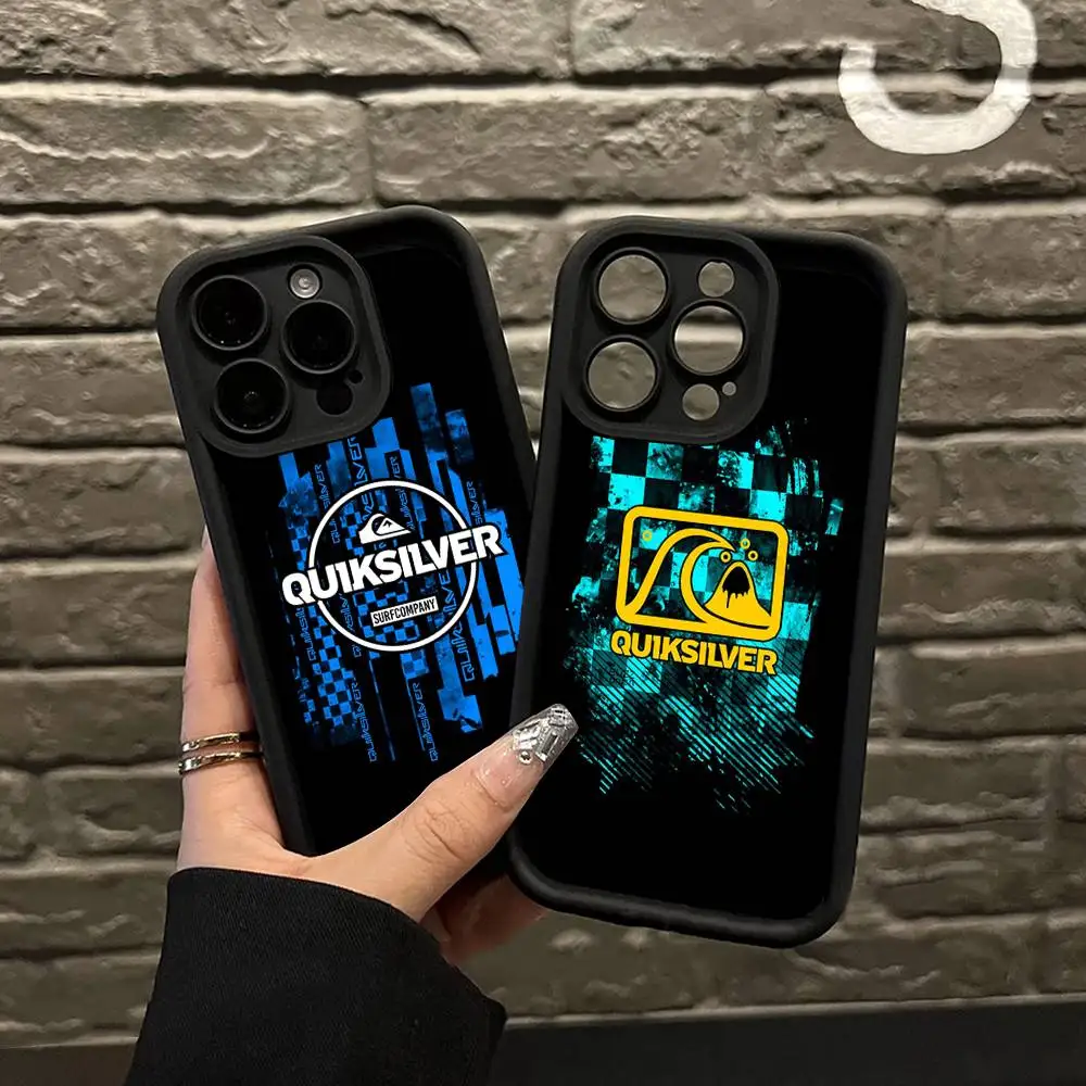 Фото Чехол для телефона Q-QuiksilverS с логотипом для iPhone 17 16 15 14 Plus 13 12 11 Pro Max, силиконовый чехол. №4