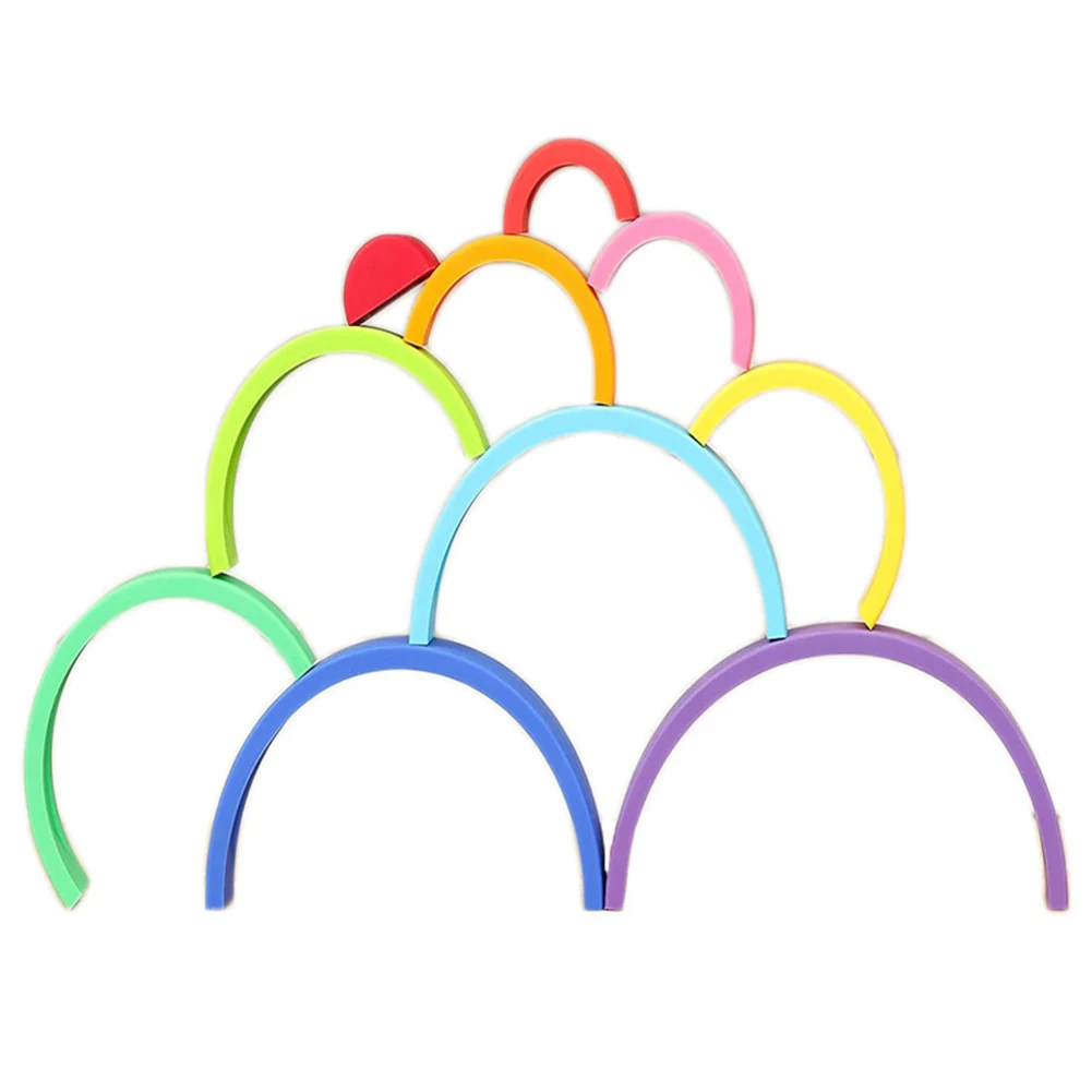 

10-layer Arched Building Blocks Stacking Baby Intelligence Early Education Stacking Tower Silicone Rainbow Building Blocks