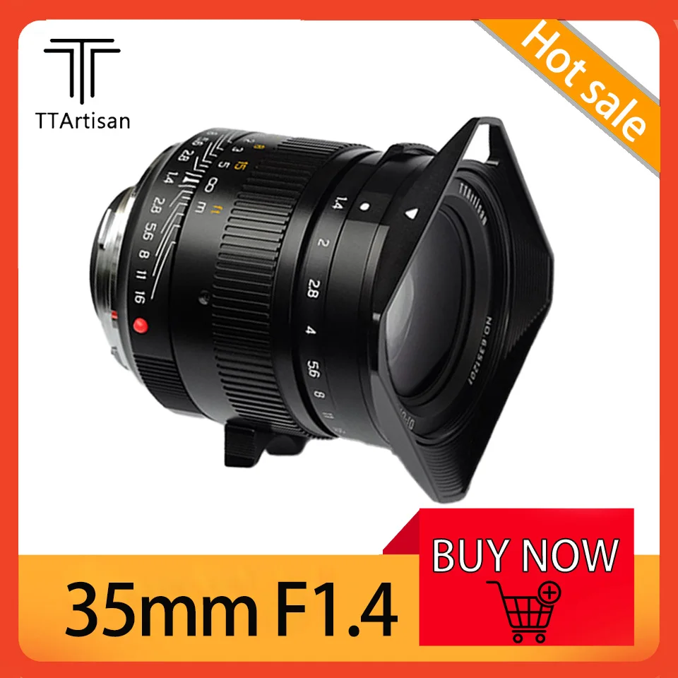 

TTartisan 35 мм F1.4 Полнокадровый объектив с ручной фокусировкой большой диафрагмы для Leica M-Mount M2,M3,M4,M5,M6,M7,M8,M9,M9P,M10,M262,M240
