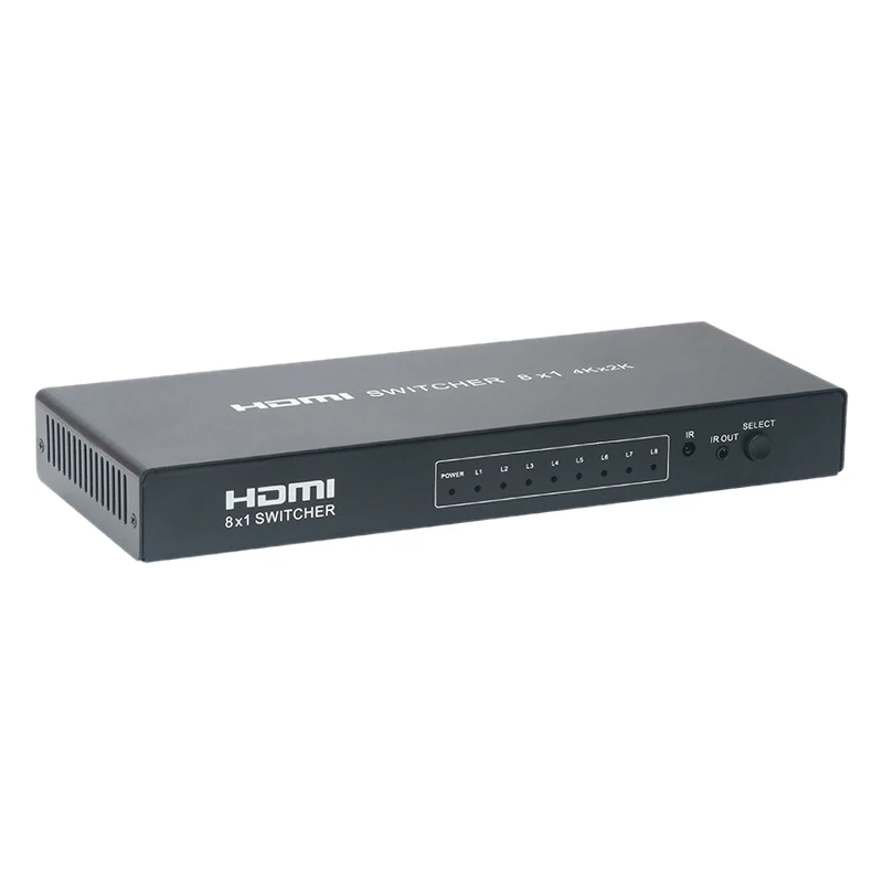 

Выключатель HDMI 8-в-1, 4K @ 30 Версия 1,4, инженерный ручной пульт дистанционного управления для мультимедийного дисплея, европейская вилка