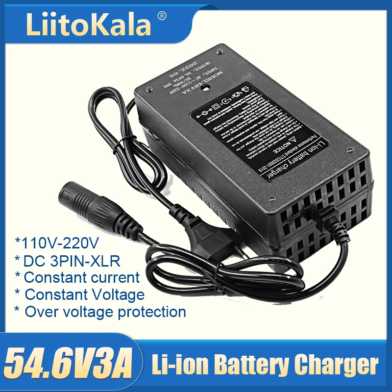 Зарядное устройство LiitoKala для литий-ионных аккумуляторов 13S 48 В 54 6 3 А - купить по