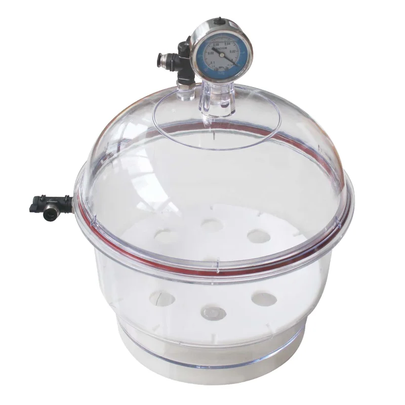 

Plastic Vacuum Dessicator Laboratory Jar Polycarbonate Dryer Storage Dual valve for Vacuum experiment 150mm 250mm