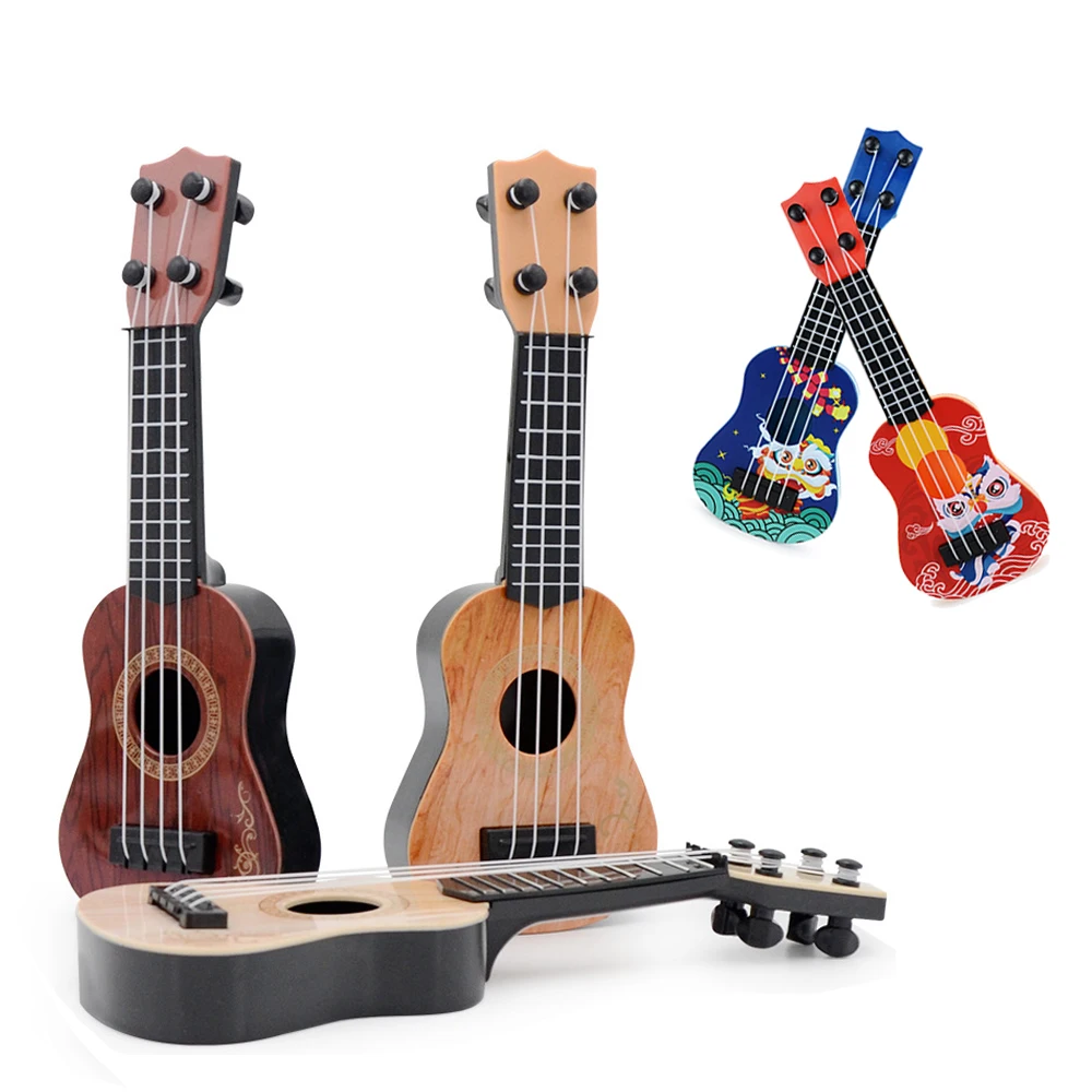 

Мини-гитара, 4 струны, Классическая гитара-укулеле, игрушечные музыкальные инструменты для детей, для начинающих, раннее образование, маленькая гитара