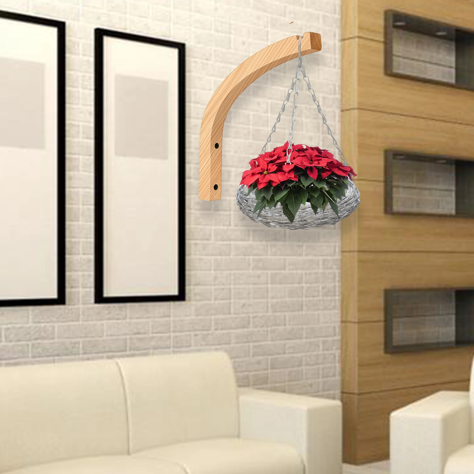 

Wooden Plant Hanger Plant Hook Bracket Hook Decorative Wall Plant Hanger For Lanterns Bird Feeder Flower Basket Home Decor