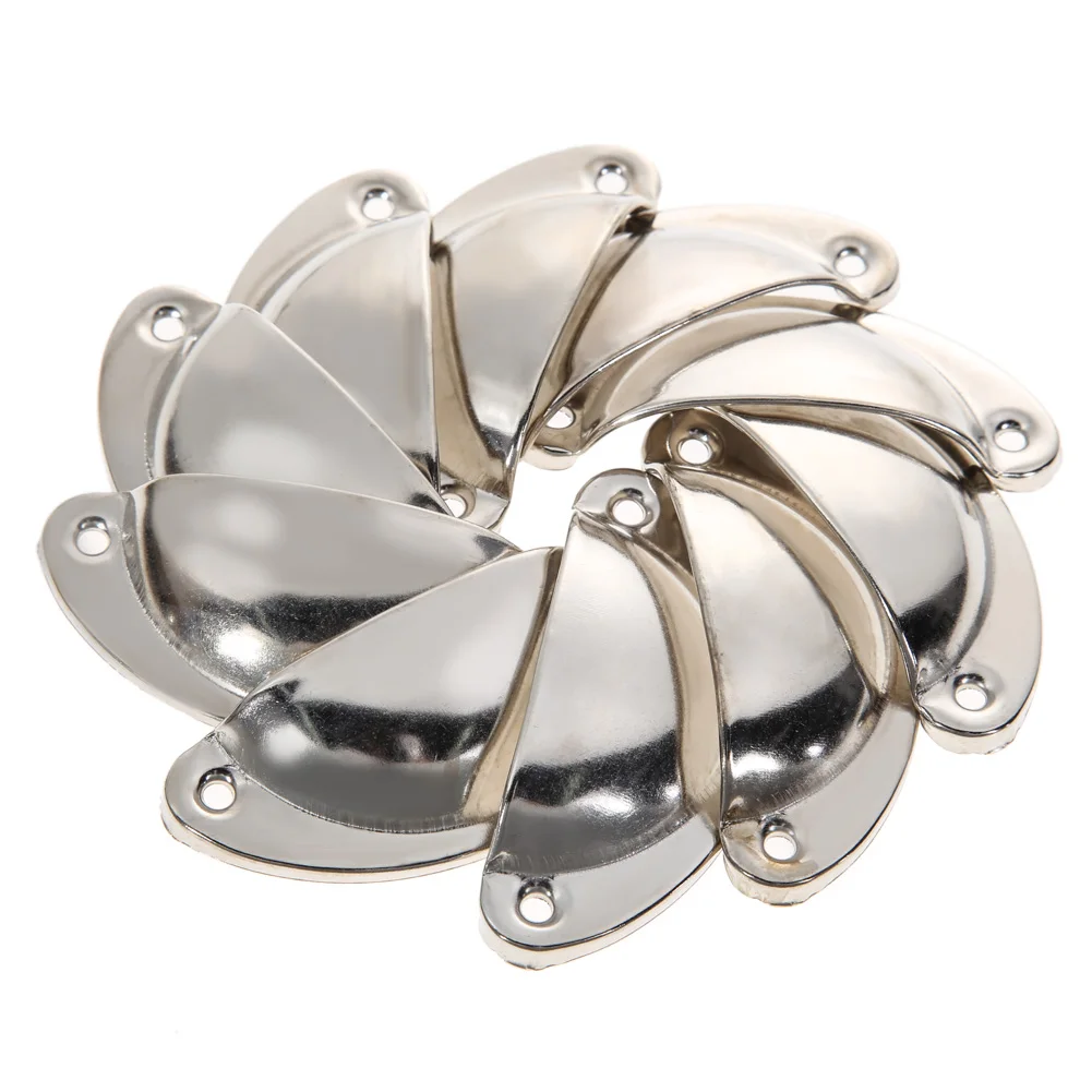 

10Pcs Retro Metal Cabinet and Furniture Knobs Kitchen Cabinet Drawer Furniture Knobs Hardware Antique Brass Shell Pull Handles