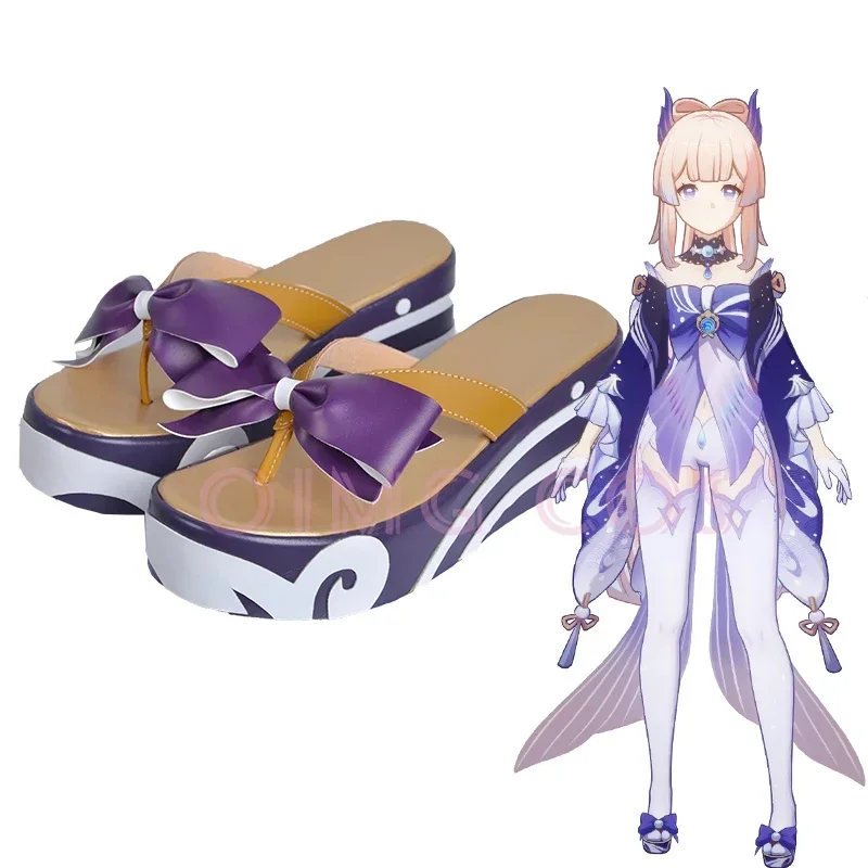 Genshin Impact Sangonomiya Kokomi Обувь для косплея Аниме Китайский стиль Хэллоуин мужчин Игра