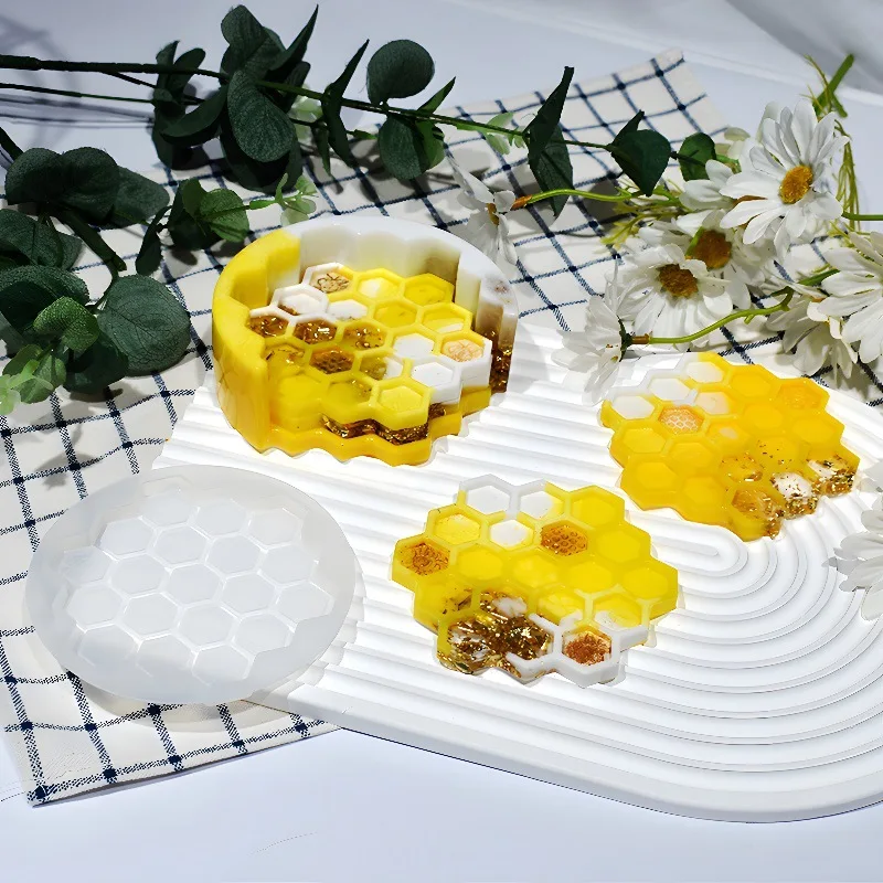 Силиконовая форма SNASAN в виде сотовой гребни силиконовая для подставки под