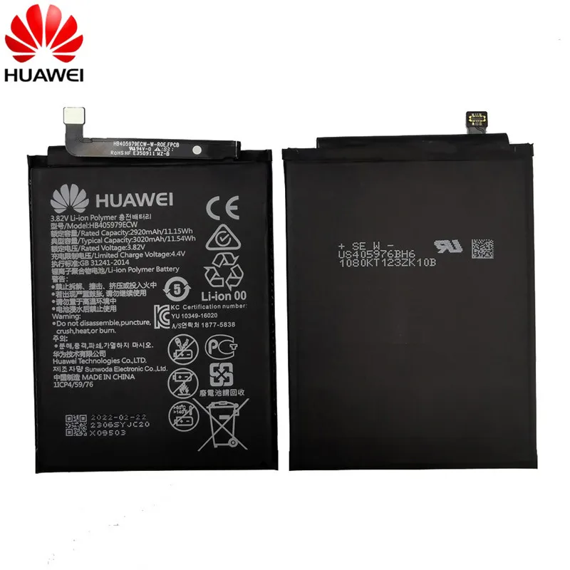 Оригинальная запасная батарея для телефона Hua Wei HB405979ECW Huawei NOVA CAZ-AL10 Enjoy 6S Honor 6C 6A 8A