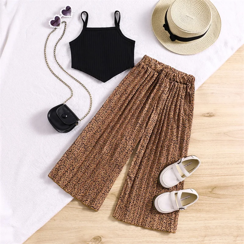 Комплект из 2 предметов для маленьких девочек без рукавов асимметричная кофта