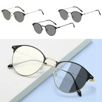 color change grey frame photochromic polarized sunglasses men round classic chameleon glaases transition lens eyewear