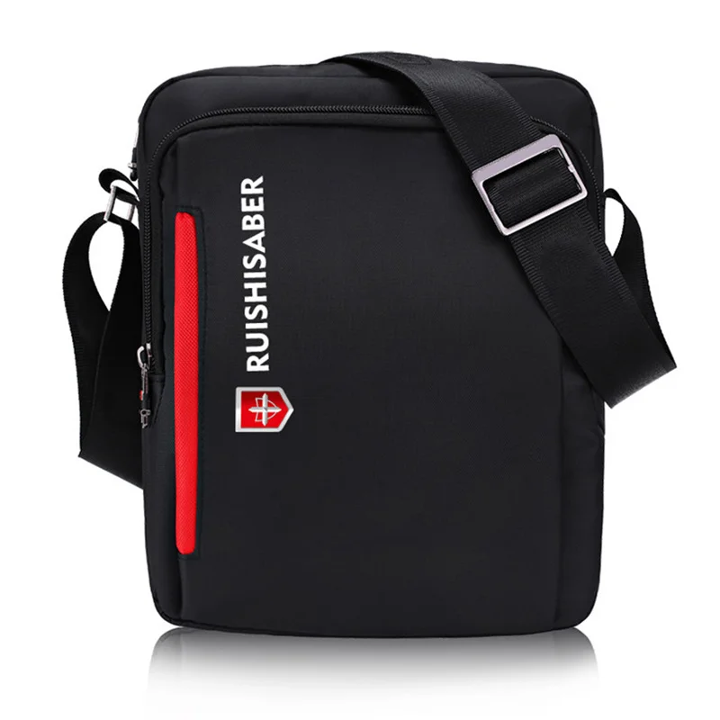 

Swiss Brand Oxford Men's Handbags Black Messenger Shoulder Bags Casual Waterproof Bag Unisex Vintage Famale 2023 Flap