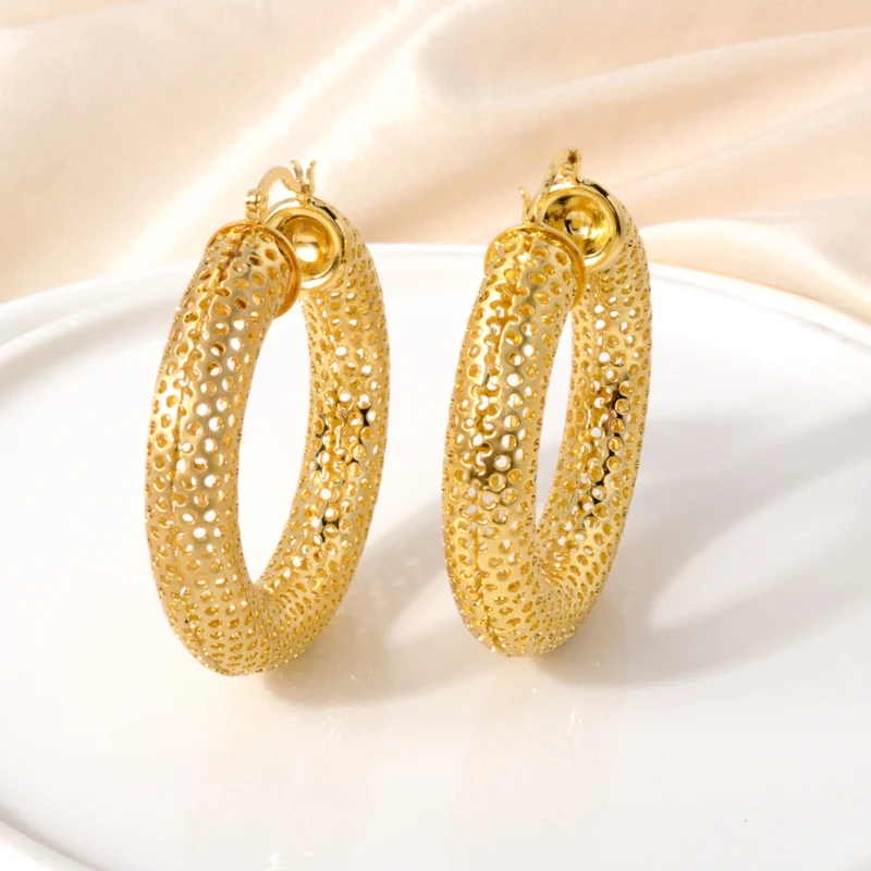 Женские Ювелирные изделия Diana Baby покрытые золотом 18 карат бриллиантовые серьги в