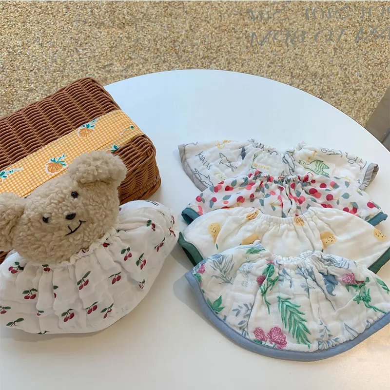 

Слюнявчик для новорожденных, из чистого хлопка, с цветочным принтом