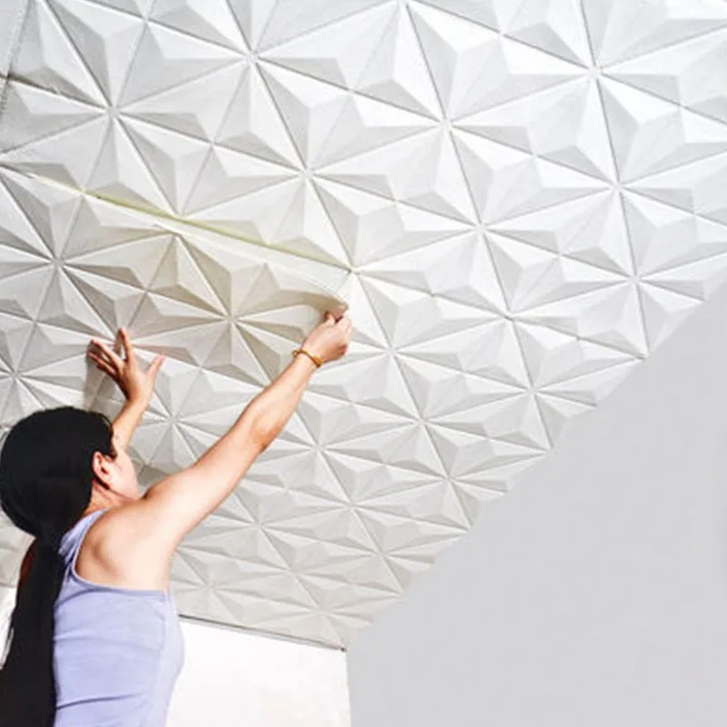 

3D Minimalist Self-adhesive Wall Stickers Bedroom Living Room Cabinets Waterproof Anti-collision Wallpaper Home Decoration 2023