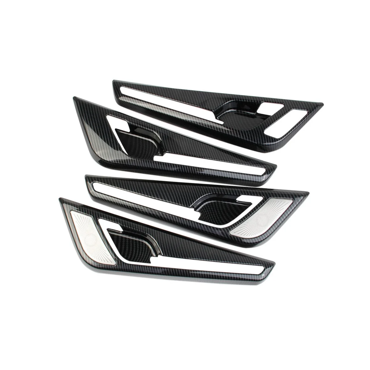 

Внутренние молдинги из углеродного волокна 4 шт., внутренняя дверная ручка, крышка чаши, панель, отделка для KIA EV6 2021 2022 LHD