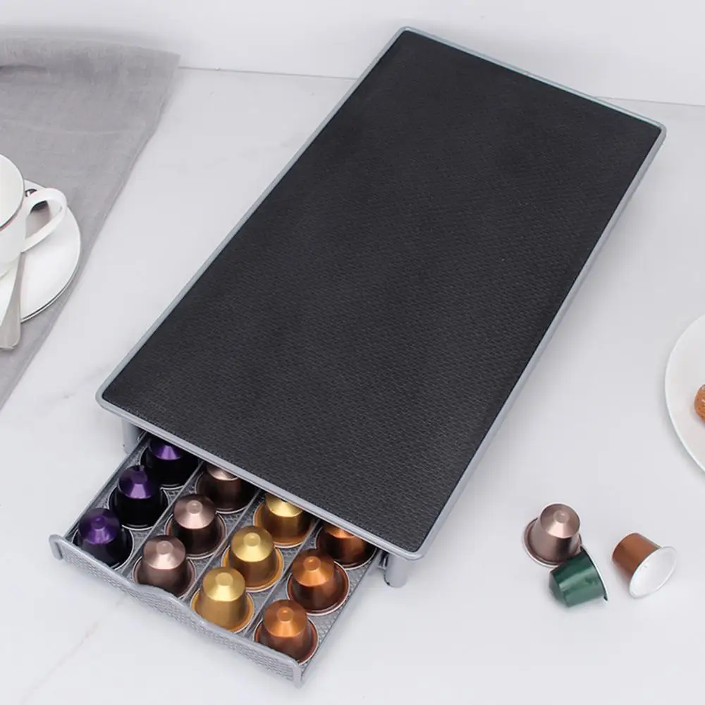 

Iron Coffee Capsule Drawer Organizer Storage Stand Holder Rack for Nespresso