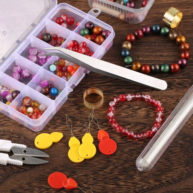 

65 игл для бисера, 3 размера, иглы для бисера с большими глазами, складные иглы для бисера, Набор для изготовления украшений