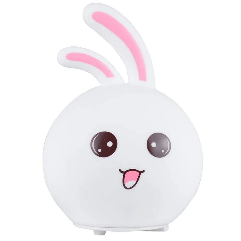 

HOT SALE Kids Night Light,Portable Contact Control Soft Silicone Bunny Led Lamp With USB Rechargeable For Baby Bedroom Decor