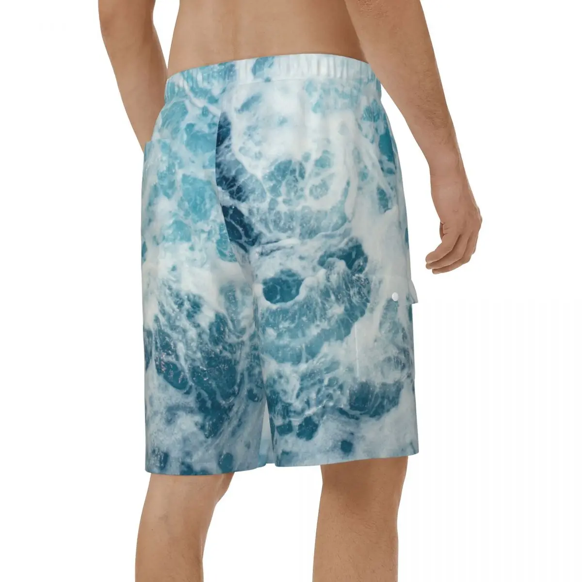 Мужские пляжные шорты с морскими волнами в океане спортивные короткие штаны